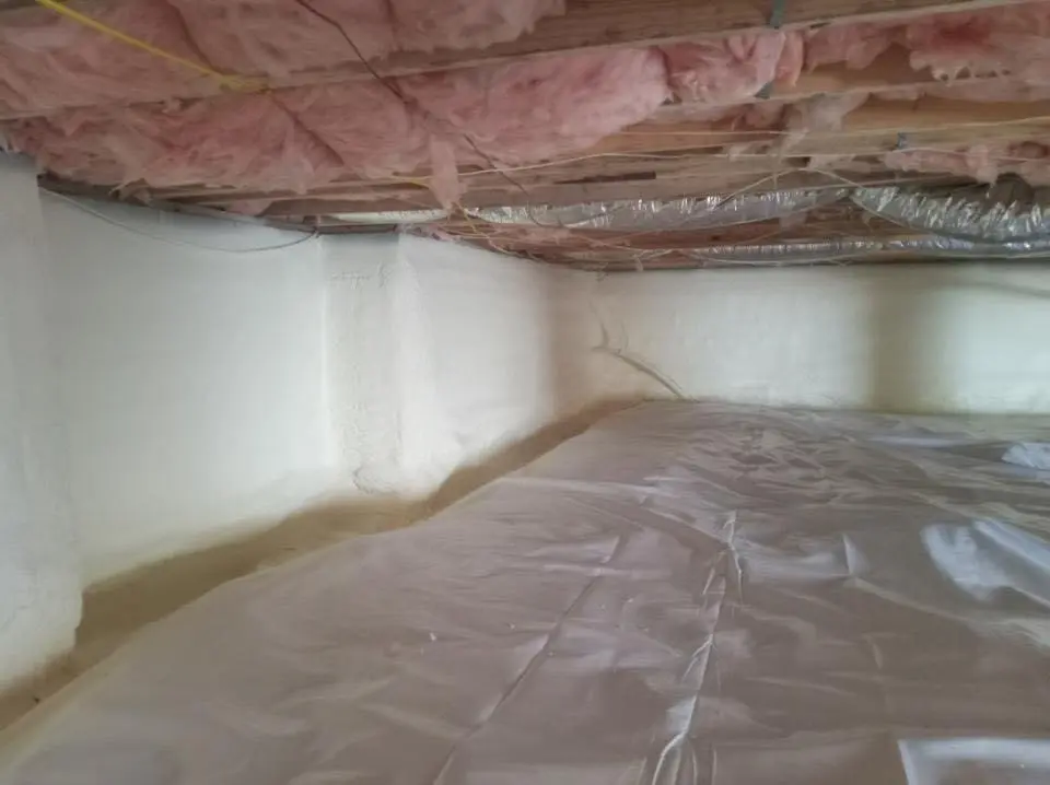 Crawl space encapsulation with closed-cell spray foam for Attic Insulation in Destrehan
